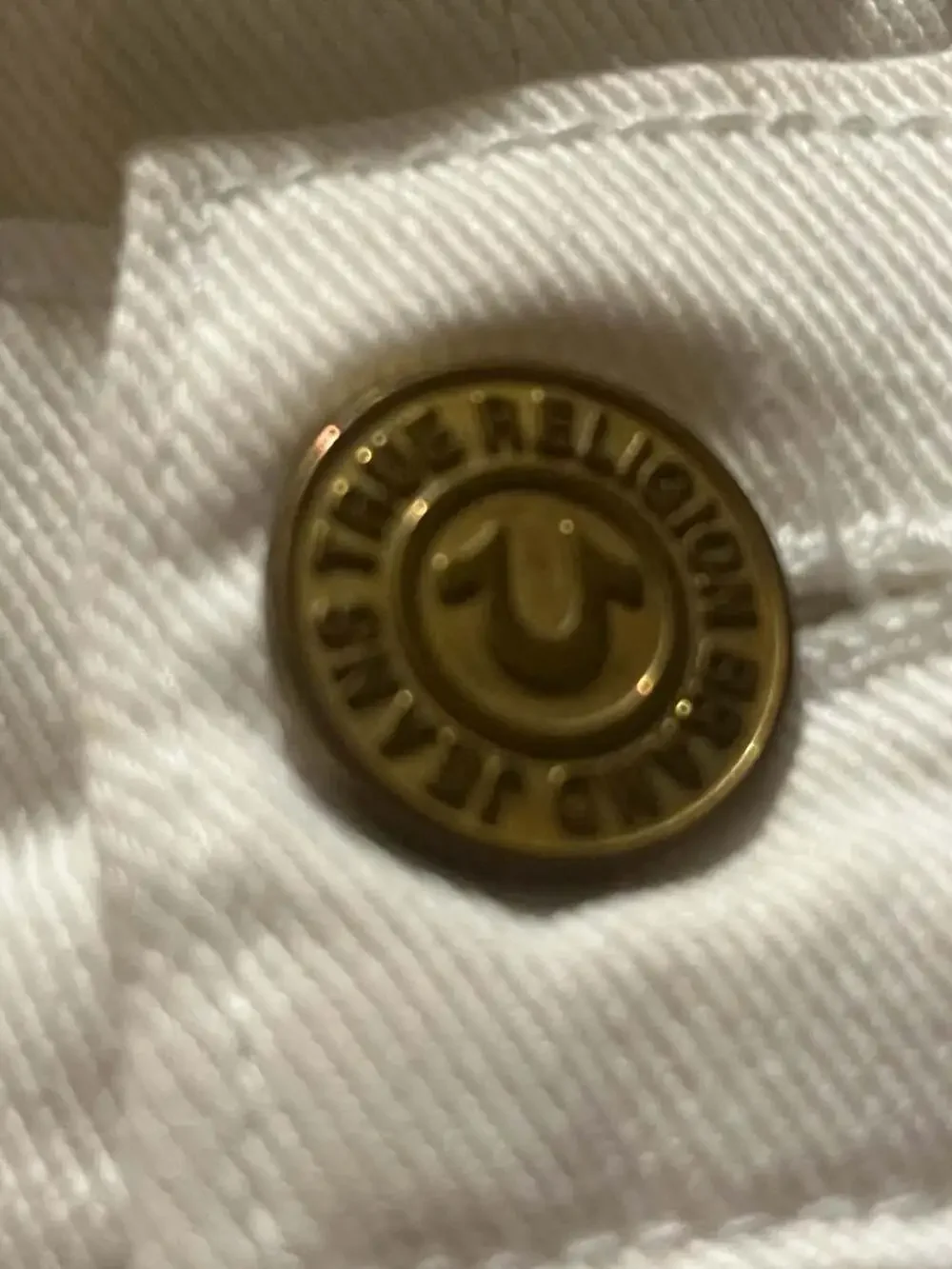 🔥True Religion x Manchester United Limited Edition White Denim Jeans collab siz